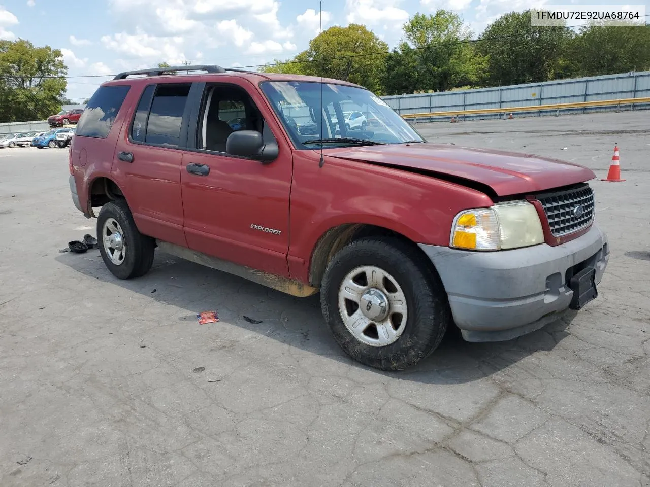 2002 Ford Explorer Xls VIN: 1FMDU72E92UA68764 Lot: 68798064