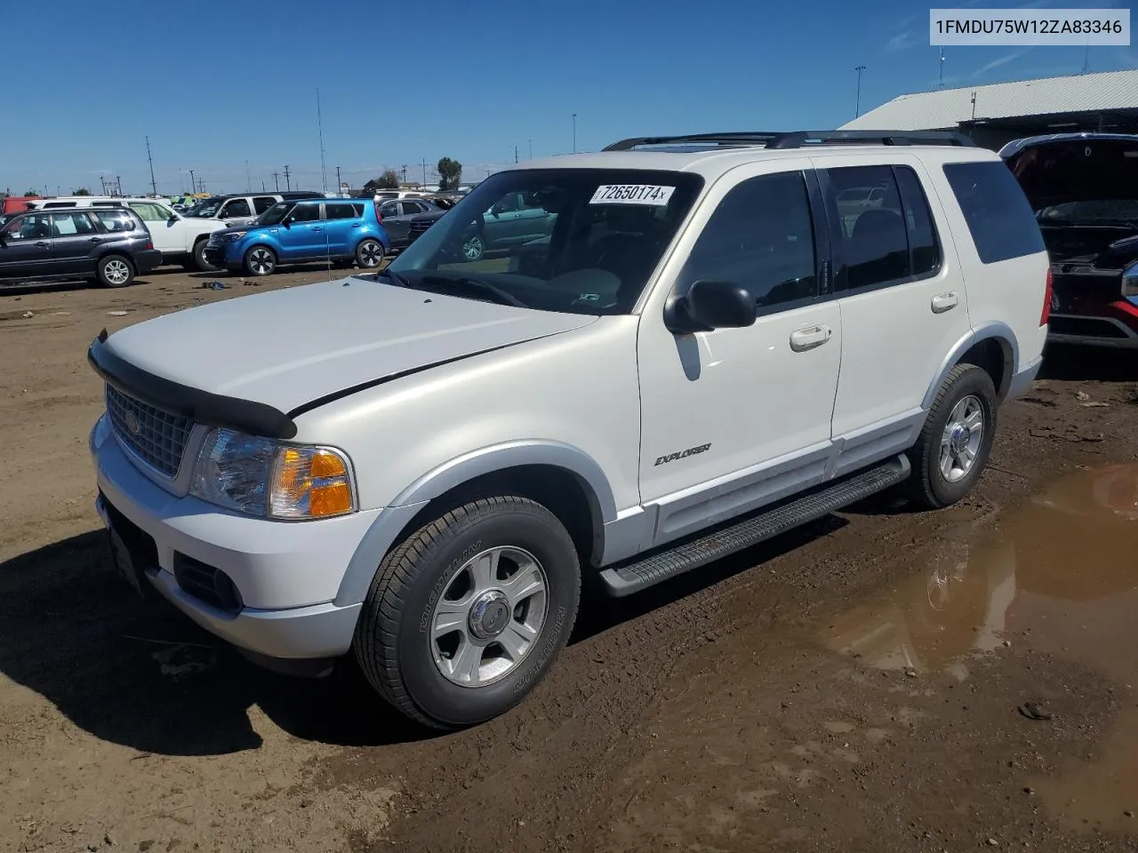 2002 Ford Explorer Limited VIN: 1FMDU75W12ZA83346 Lot: 72650174