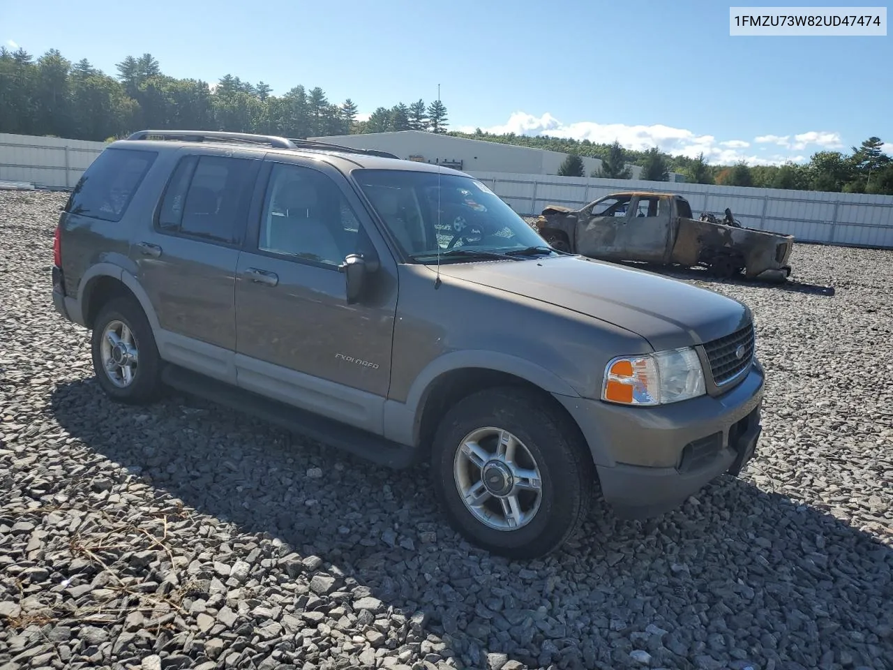 2002 Ford Explorer Xlt VIN: 1FMZU73W82UD47474 Lot: 73288384