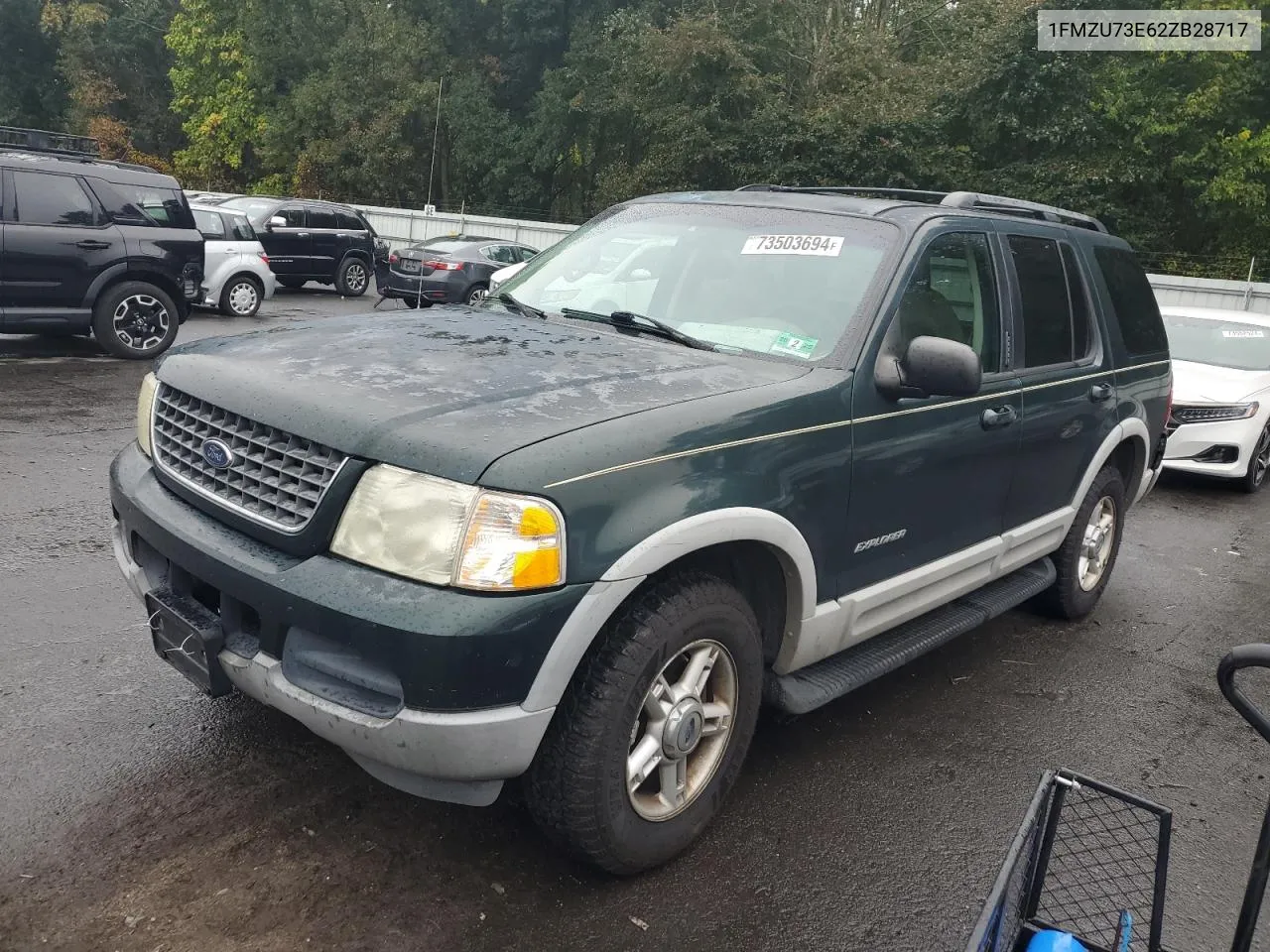 2002 Ford Explorer Xlt VIN: 1FMZU73E62ZB28717 Lot: 73503694