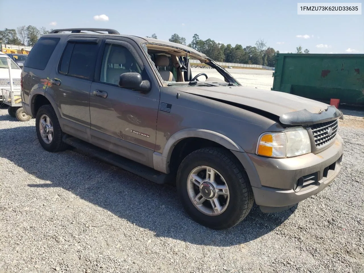 2002 Ford Explorer Xlt VIN: 1FMZU73K62UD33635 Lot: 74682364