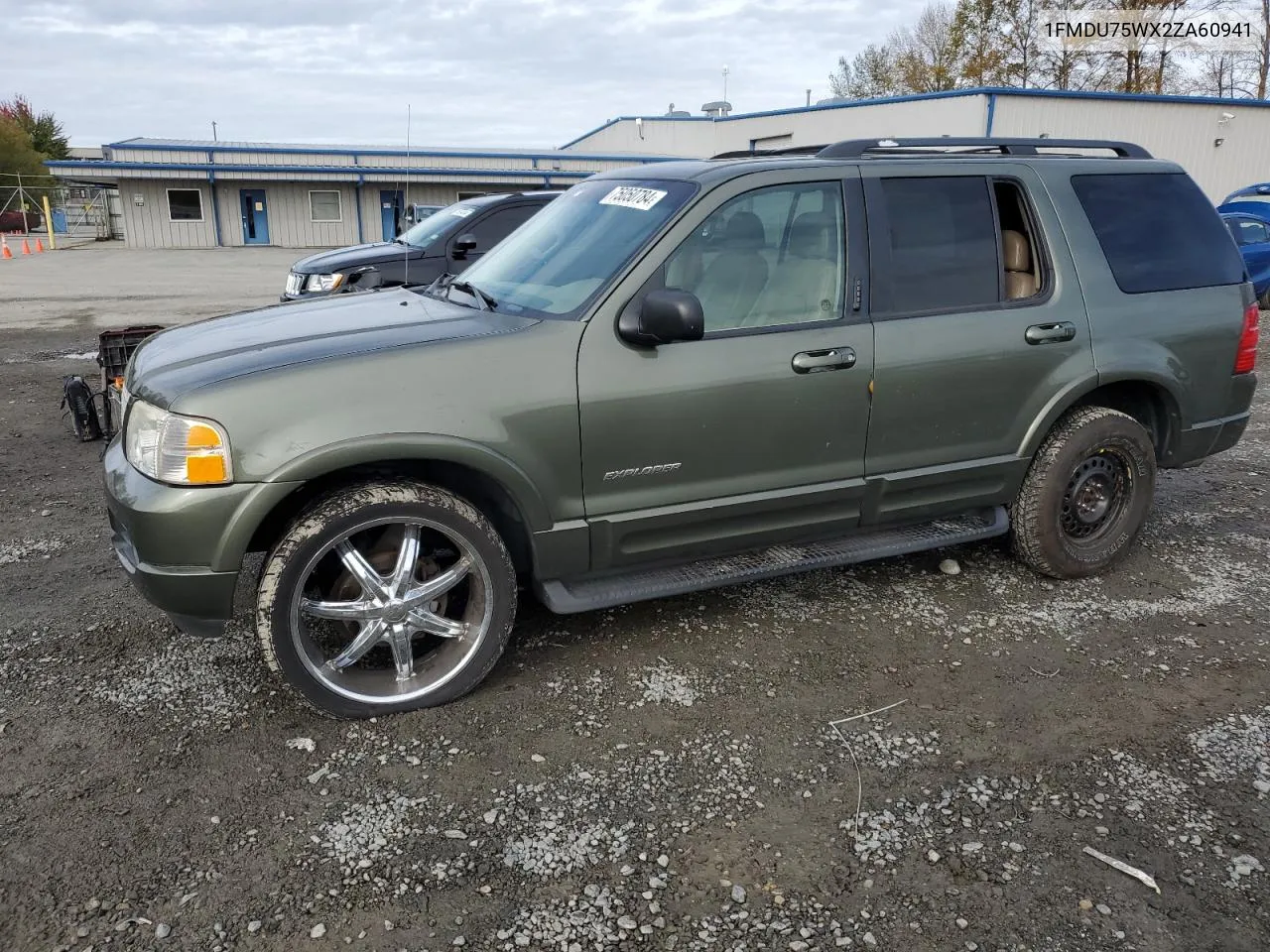 2002 Ford Explorer Limited VIN: 1FMDU75WX2ZA60941 Lot: 75050784