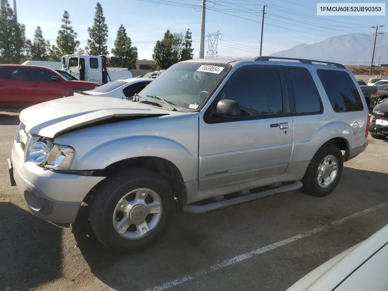 2002 Ford Explorer Sport VIN: 1FMCU60E52UB90353 Lot: 75659554