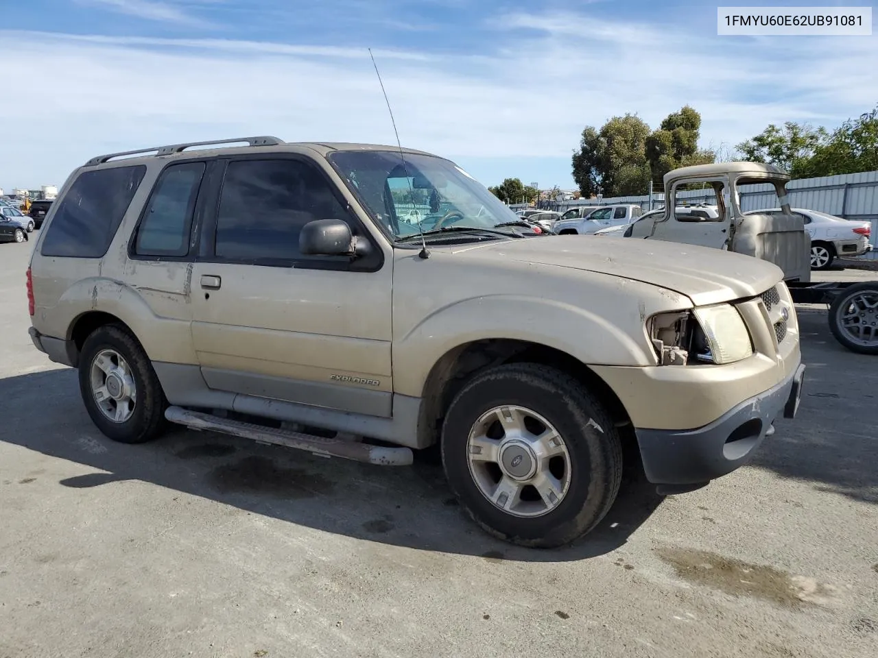 2002 Ford Explorer Sport VIN: 1FMYU60E62UB91081 Lot: 75688824