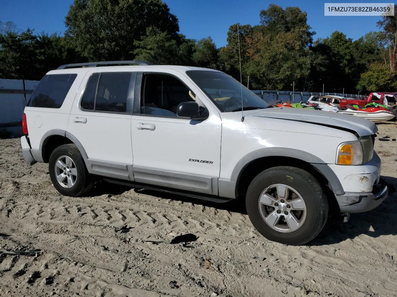 2002 Ford Explorer Xlt VIN: 1FMZU73E82ZB46359 Lot: 75746394