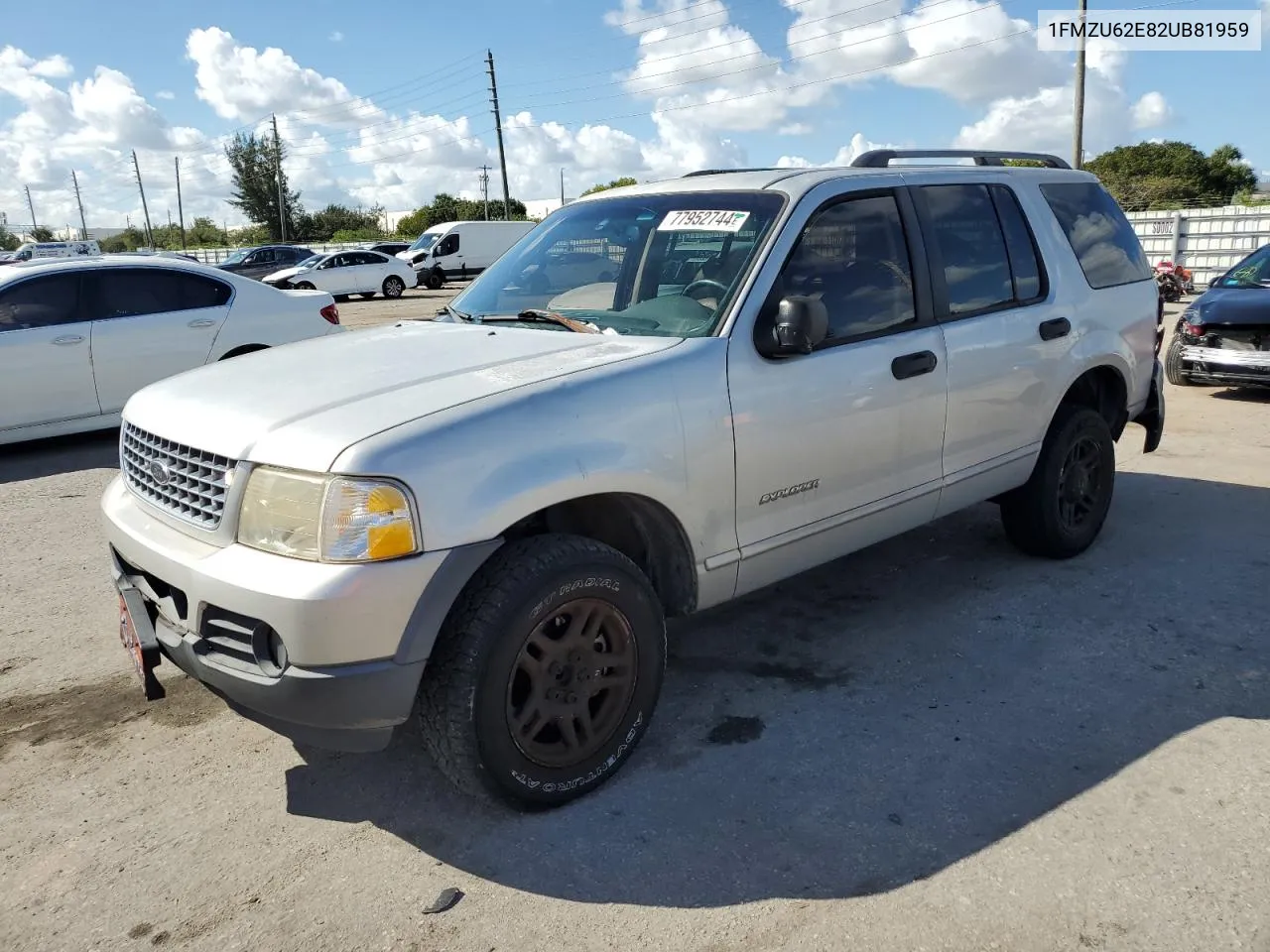 2002 Ford Explorer Xls VIN: 1FMZU62E82UB81959 Lot: 77952744