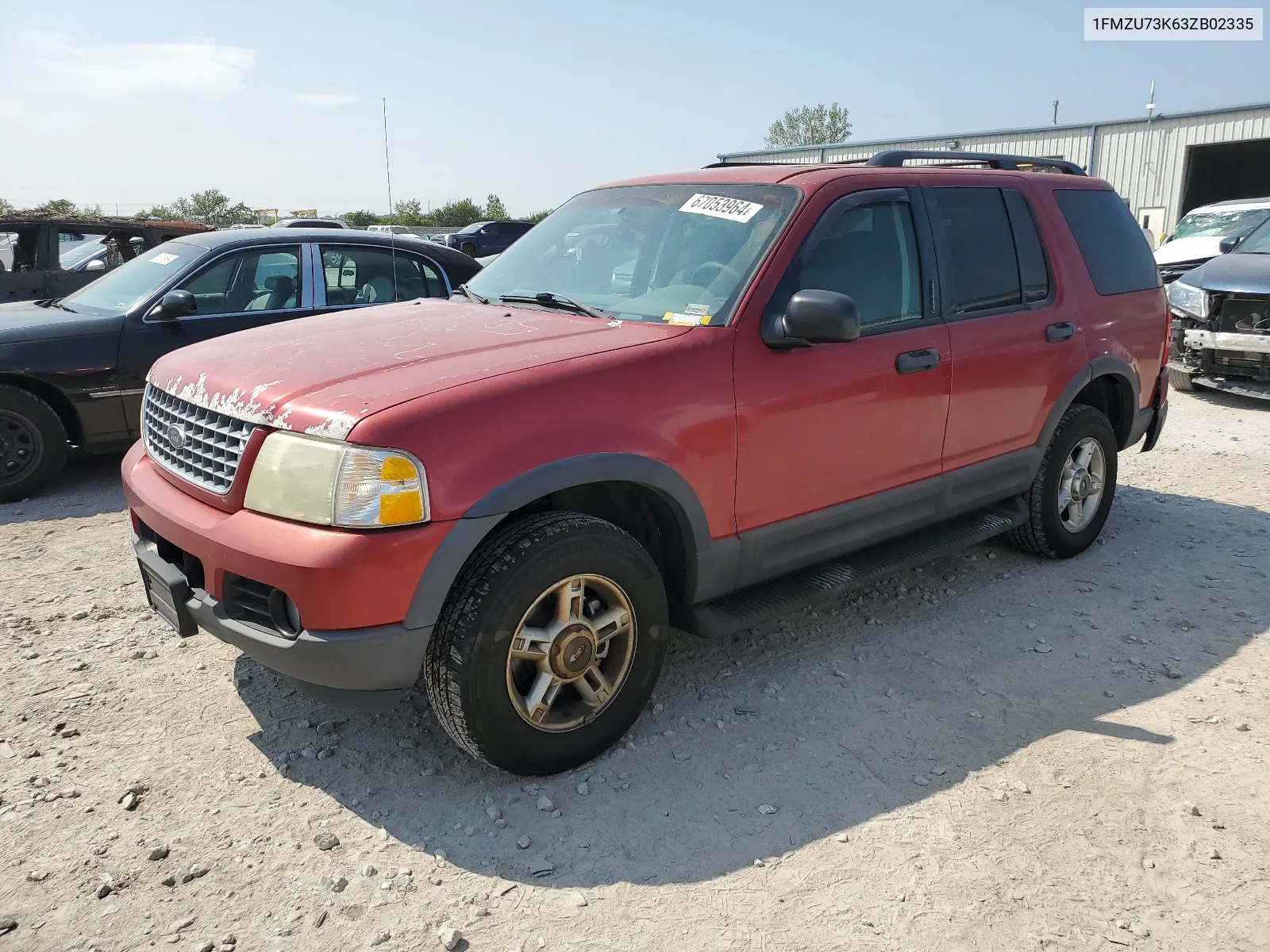 2003 Ford Explorer Xlt VIN: 1FMZU73K63ZB02335 Lot: 67053964