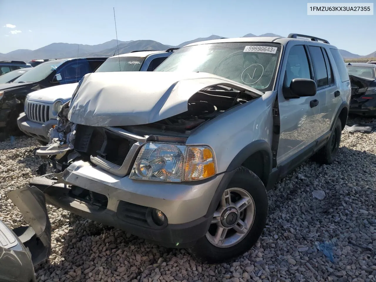 2003 Ford Explorer Xlt VIN: 1FMZU63KX3UA27355 Lot: 69690643