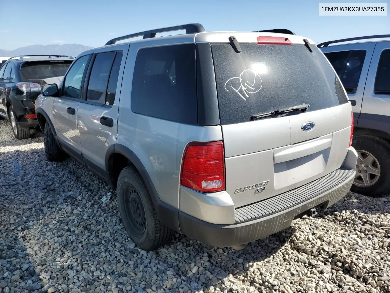 2003 Ford Explorer Xlt VIN: 1FMZU63KX3UA27355 Lot: 69690643