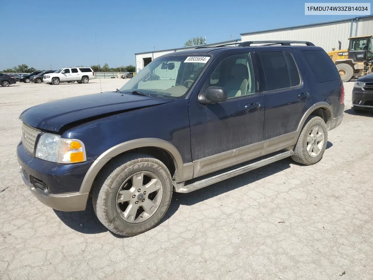 2003 Ford Explorer Eddie Bauer VIN: 1FMDU74W33ZB14034 Lot: 69935694