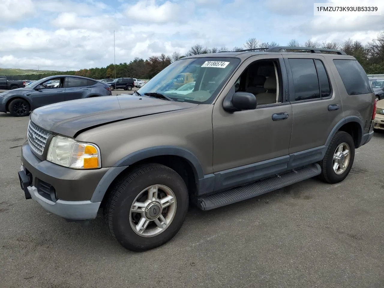 2003 Ford Explorer Xlt VIN: 1FMZU73K93UB53339 Lot: 70186574