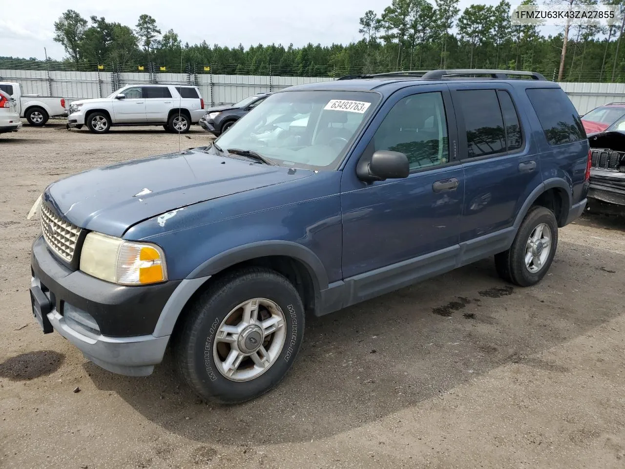 2003 Ford Explorer Xlt VIN: 1FMZU63K43ZA27855 Lot: 70805864