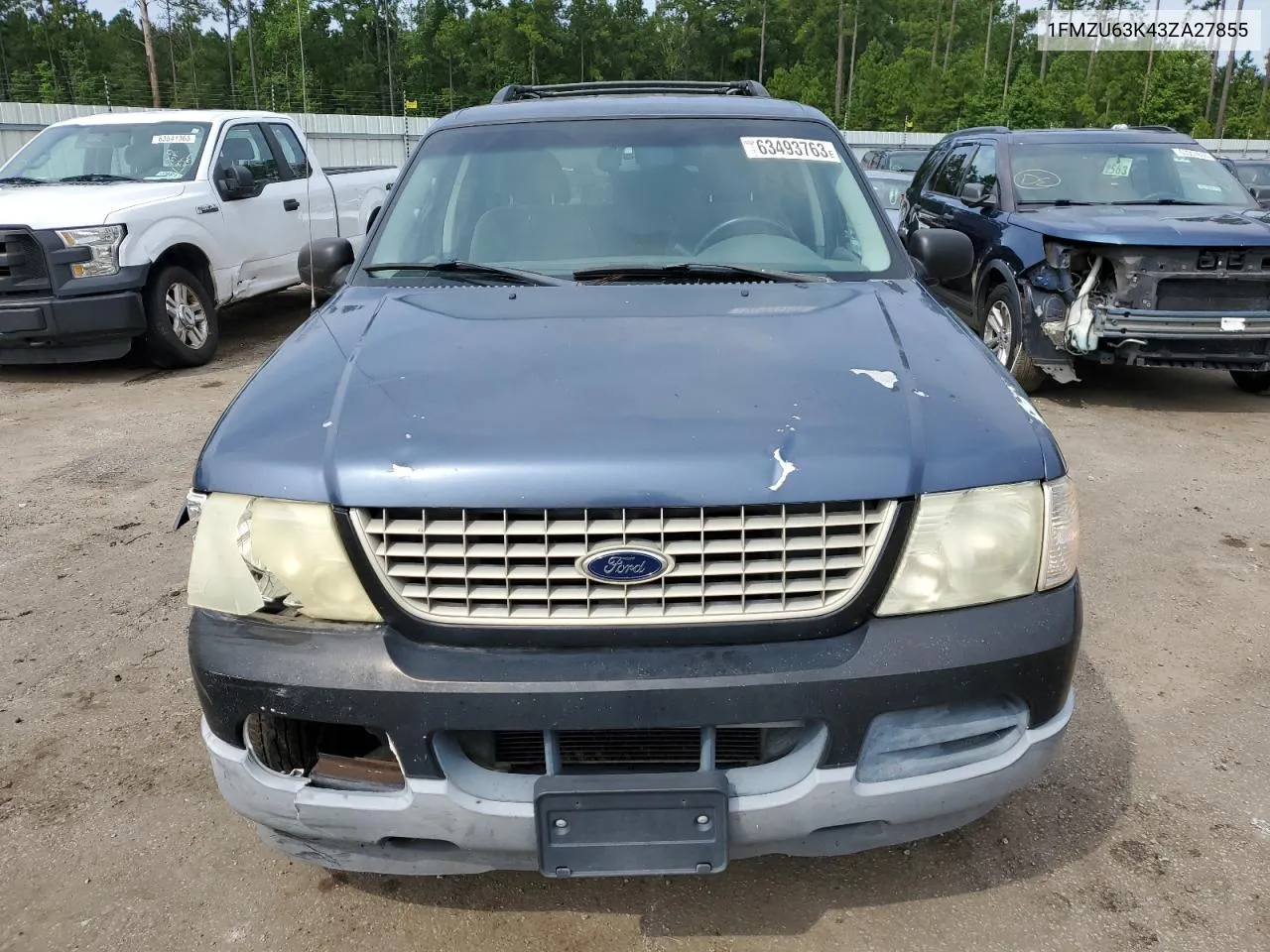 2003 Ford Explorer Xlt VIN: 1FMZU63K43ZA27855 Lot: 70805864