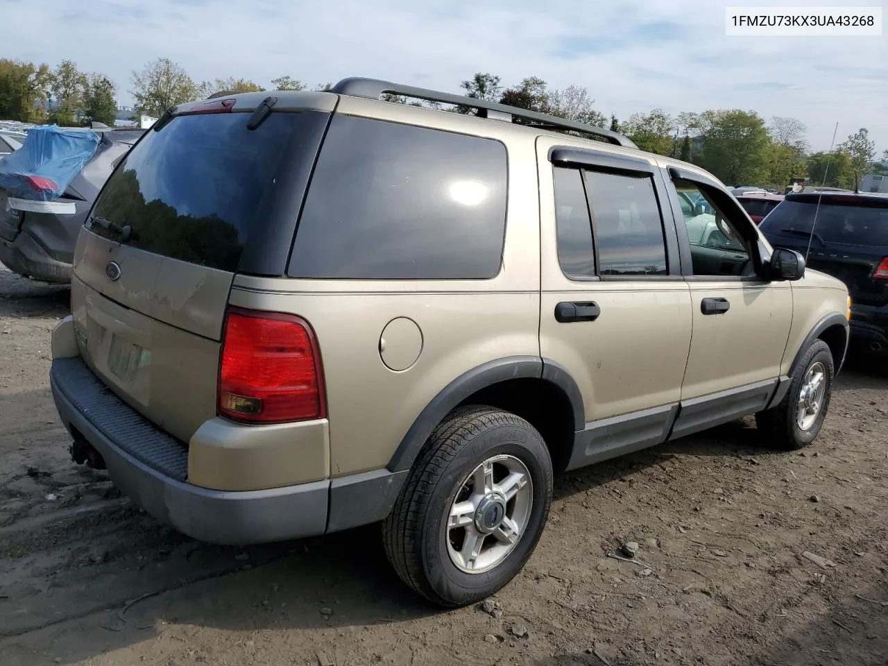 2003 Ford Explorer Xlt VIN: 1FMZU73KX3UA43268 Lot: 74826274