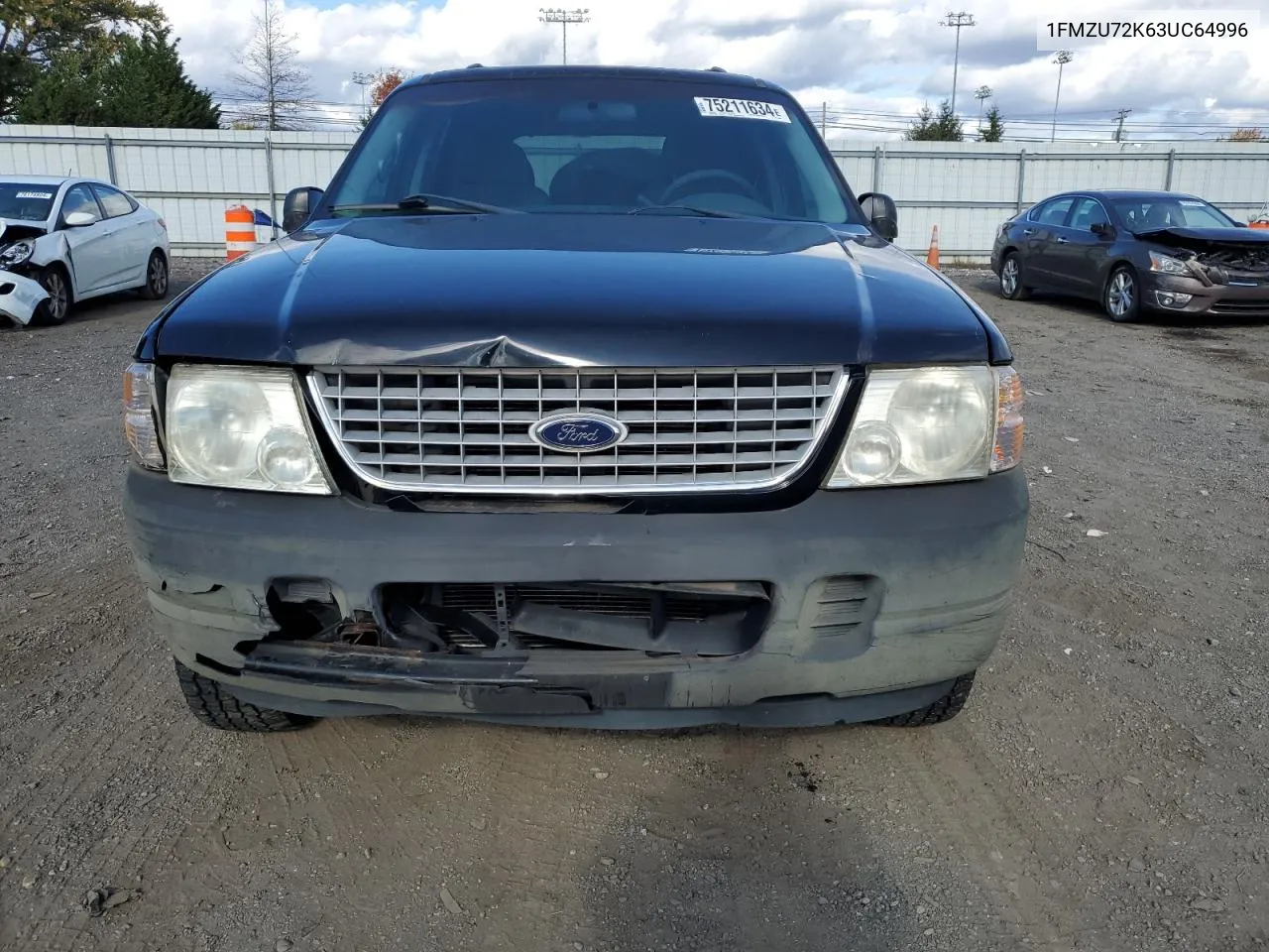 2003 Ford Explorer Xls VIN: 1FMZU72K63UC64996 Lot: 75211634