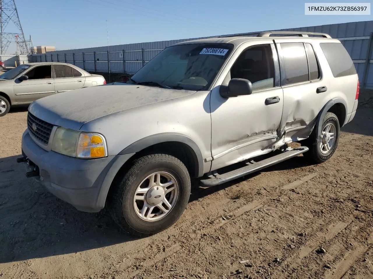 2003 Ford Explorer Xls VIN: 1FMZU62K73ZB56397 Lot: 75236614