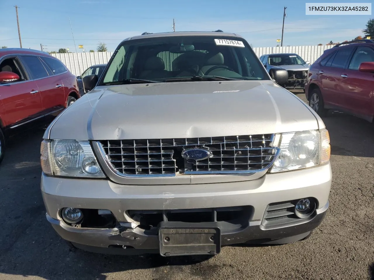 2003 Ford Explorer Xlt VIN: 1FMZU73KX3ZA45282 Lot: 77157614