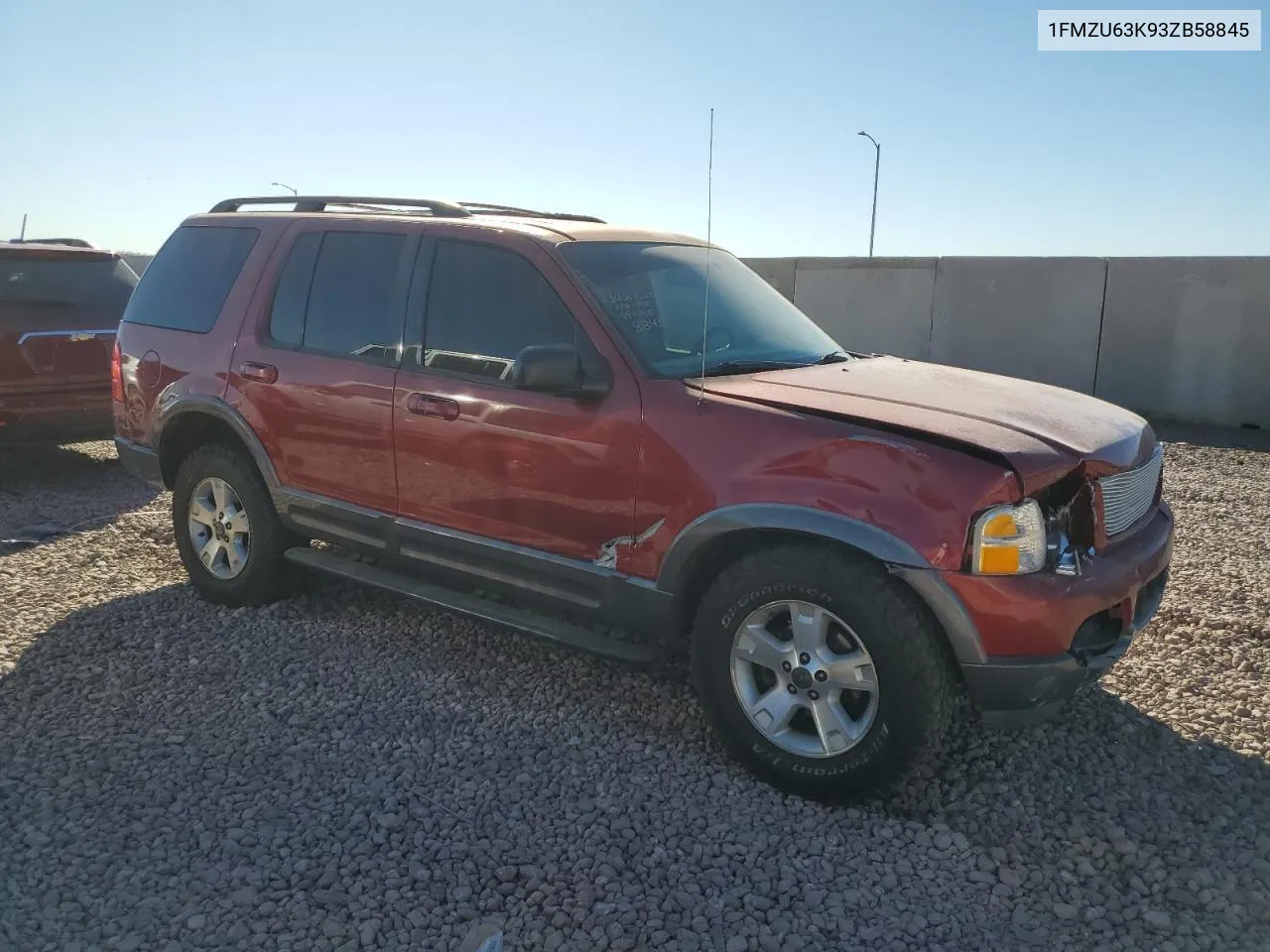 2003 Ford Explorer Xlt VIN: 1FMZU63K93ZB58845 Lot: 78028784