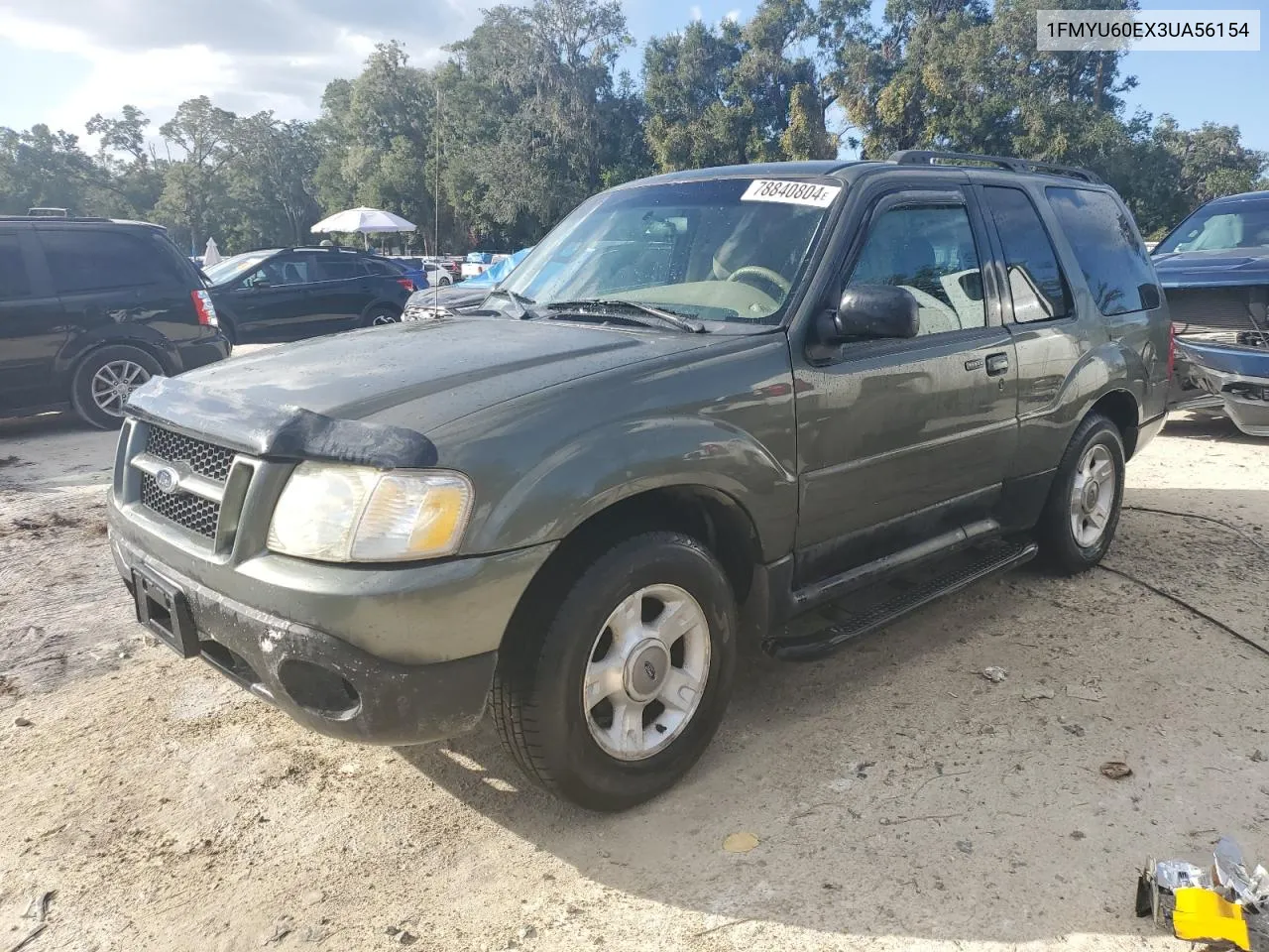 2003 Ford Explorer Sport VIN: 1FMYU60EX3UA56154 Lot: 78840804