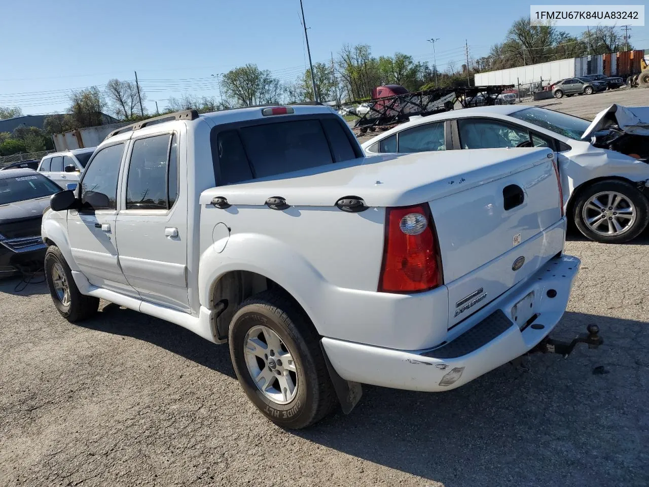 2004 Ford Explorer Sport Trac VIN: 1FMZU67K84UA83242 Lot: 50151004