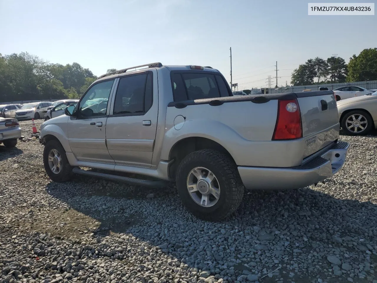 2004 Ford Explorer Sport Trac VIN: 1FMZU77KX4UB43236 Lot: 61924854