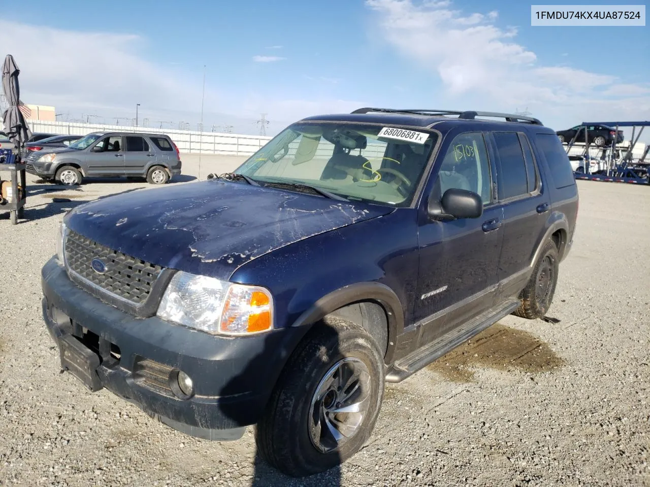 2004 Ford Explorer Eddie Bauer VIN: 1FMDU74KX4UA87524 Lot: 68006881