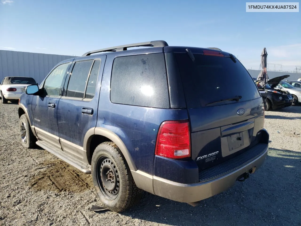 2004 Ford Explorer Eddie Bauer VIN: 1FMDU74KX4UA87524 Lot: 68006881