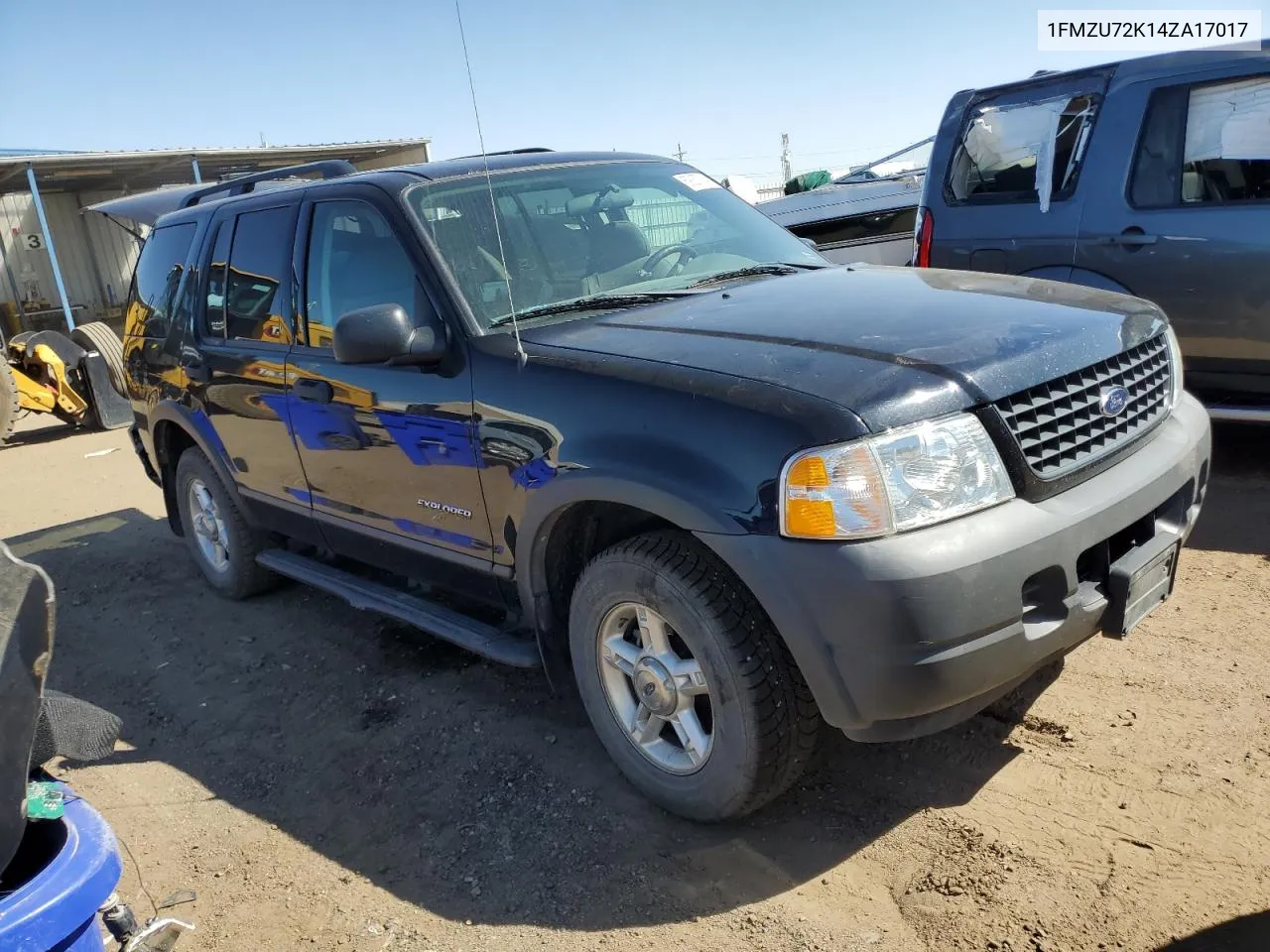 2004 Ford Explorer Xls VIN: 1FMZU72K14ZA17017 Lot: 69257704