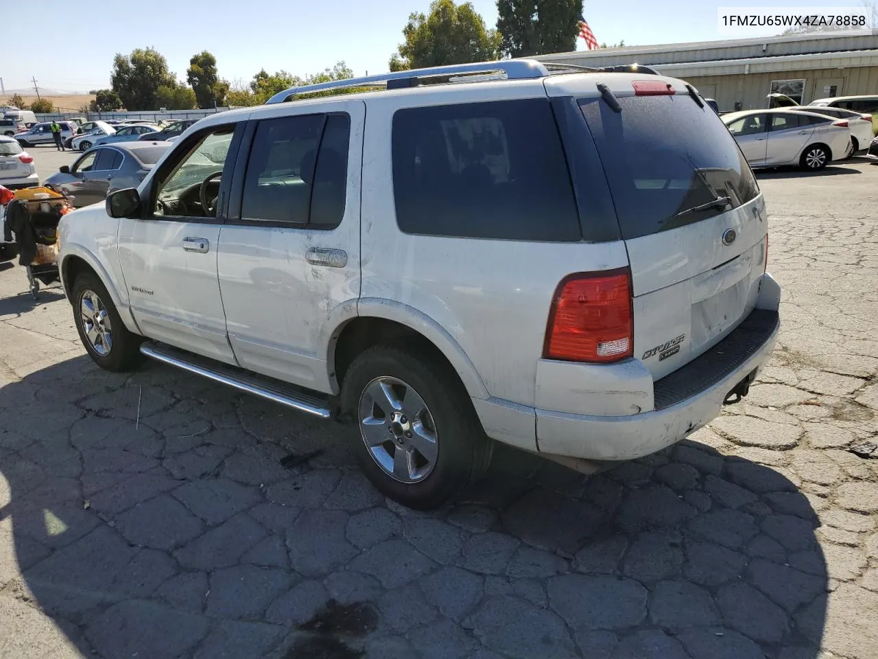 2004 Ford Explorer Limited VIN: 1FMZU65WX4ZA78858 Lot: 73544274