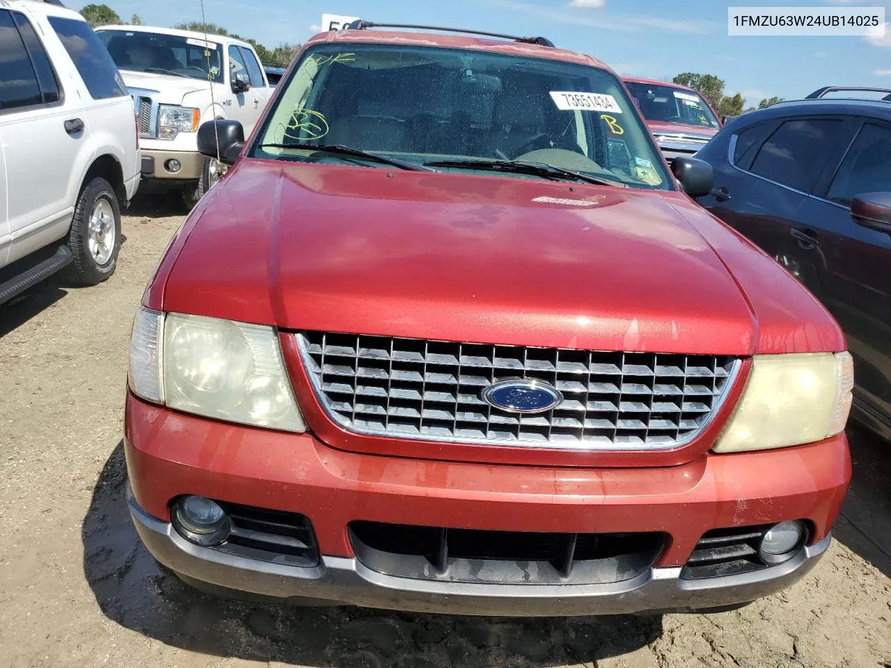 2004 Ford Explorer Xlt VIN: 1FMZU63W24UB14025 Lot: 73651434