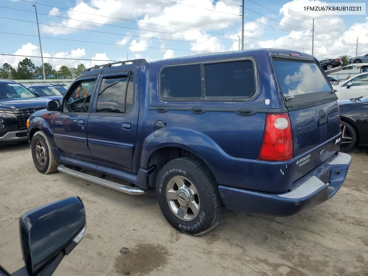 2004 Ford Explorer Sport Trac VIN: 1FMZU67K84UB10231 Lot: 73881974