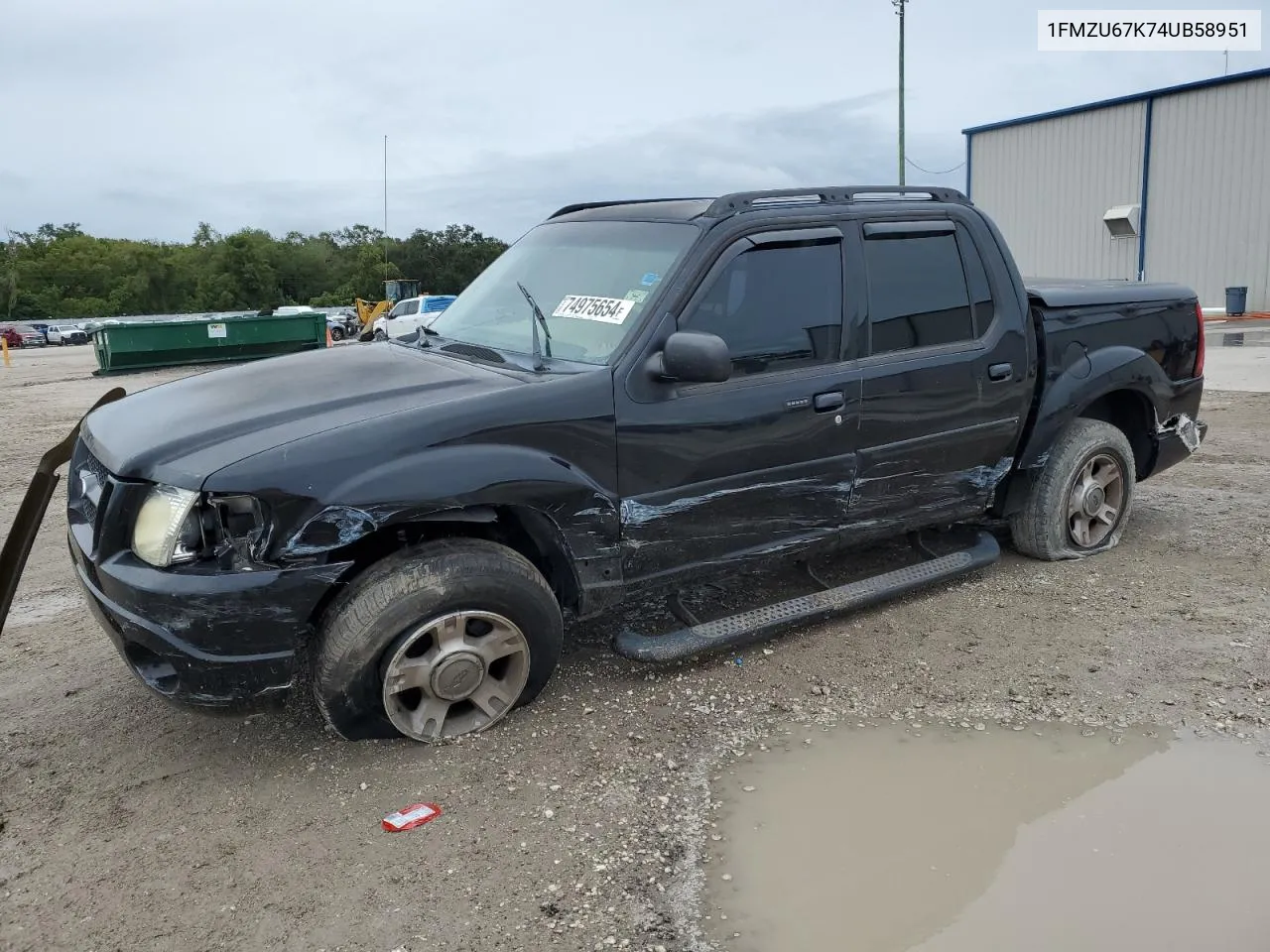 2004 Ford Explorer Sport Trac VIN: 1FMZU67K74UB58951 Lot: 74975654