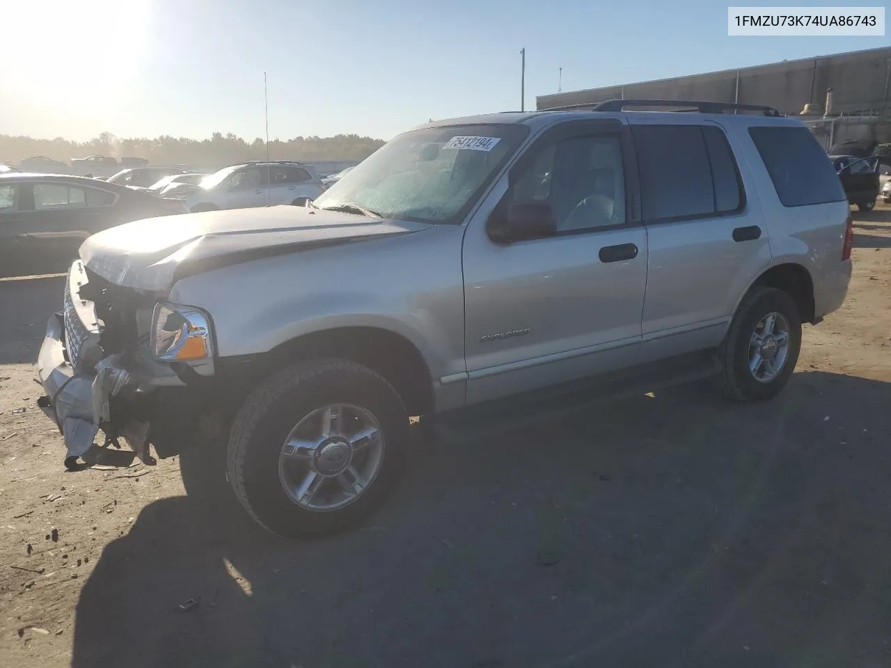 2004 Ford Explorer Xlt VIN: 1FMZU73K74UA86743 Lot: 75412194