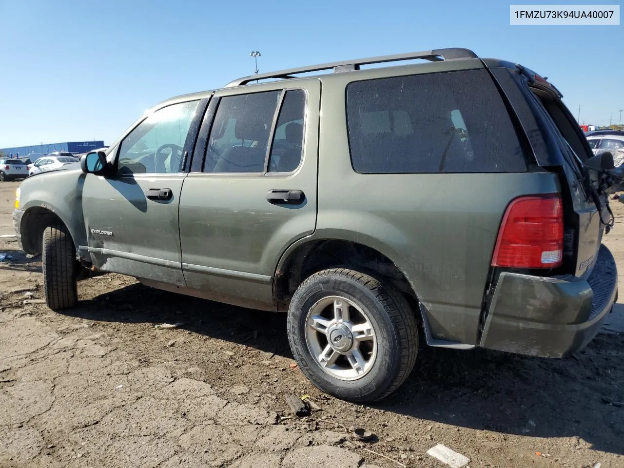 2004 Ford Explorer Xlt VIN: 1FMZU73K94UA40007 Lot: 75433234