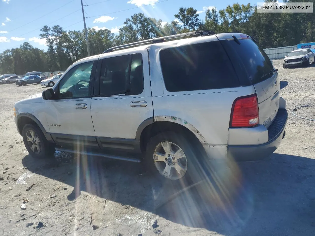 2004 Ford Explorer Xlt VIN: 1FMZU63K04UA92202 Lot: 75817704