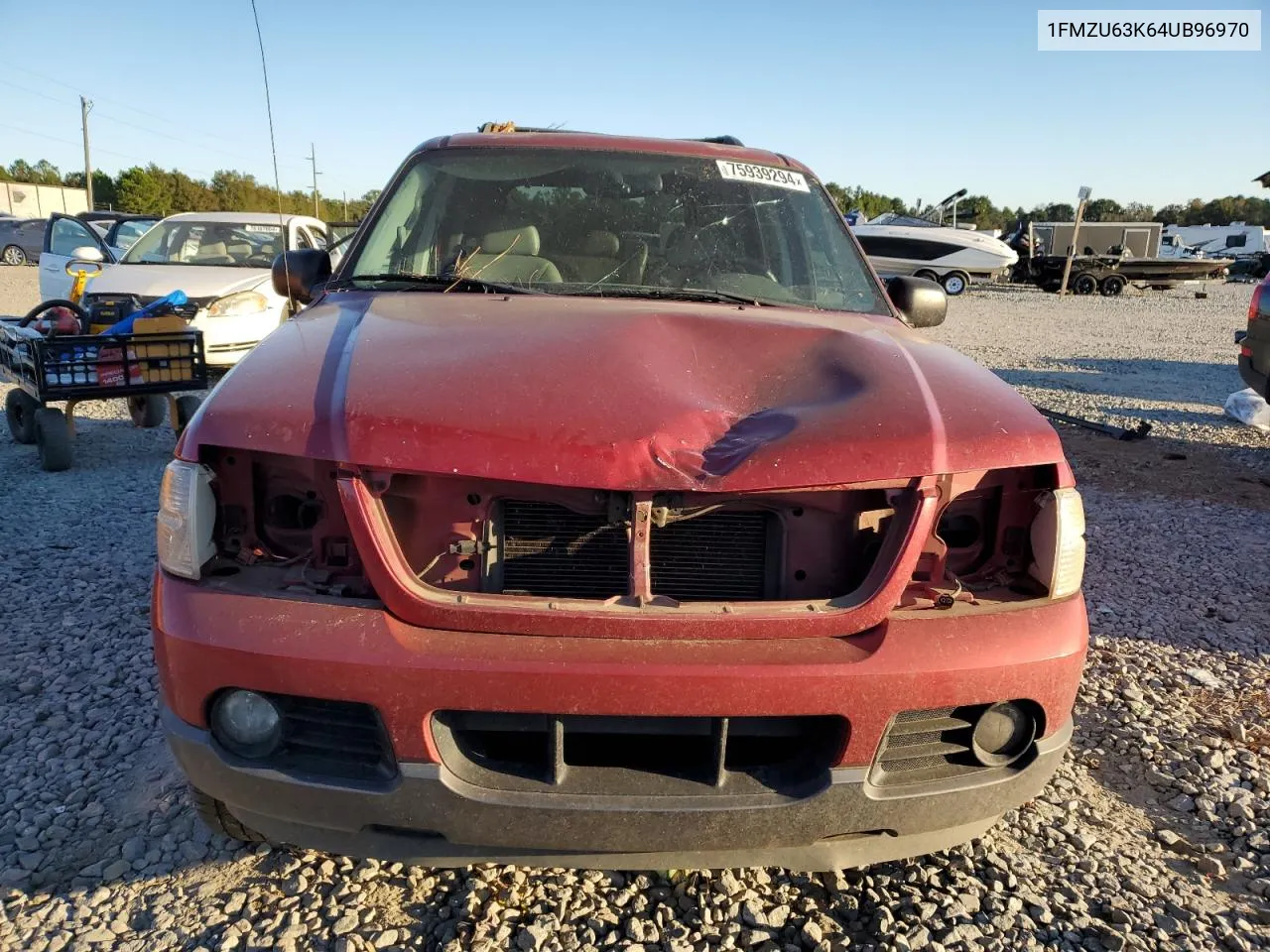 2004 Ford Explorer Xlt VIN: 1FMZU63K64UB96970 Lot: 75939294