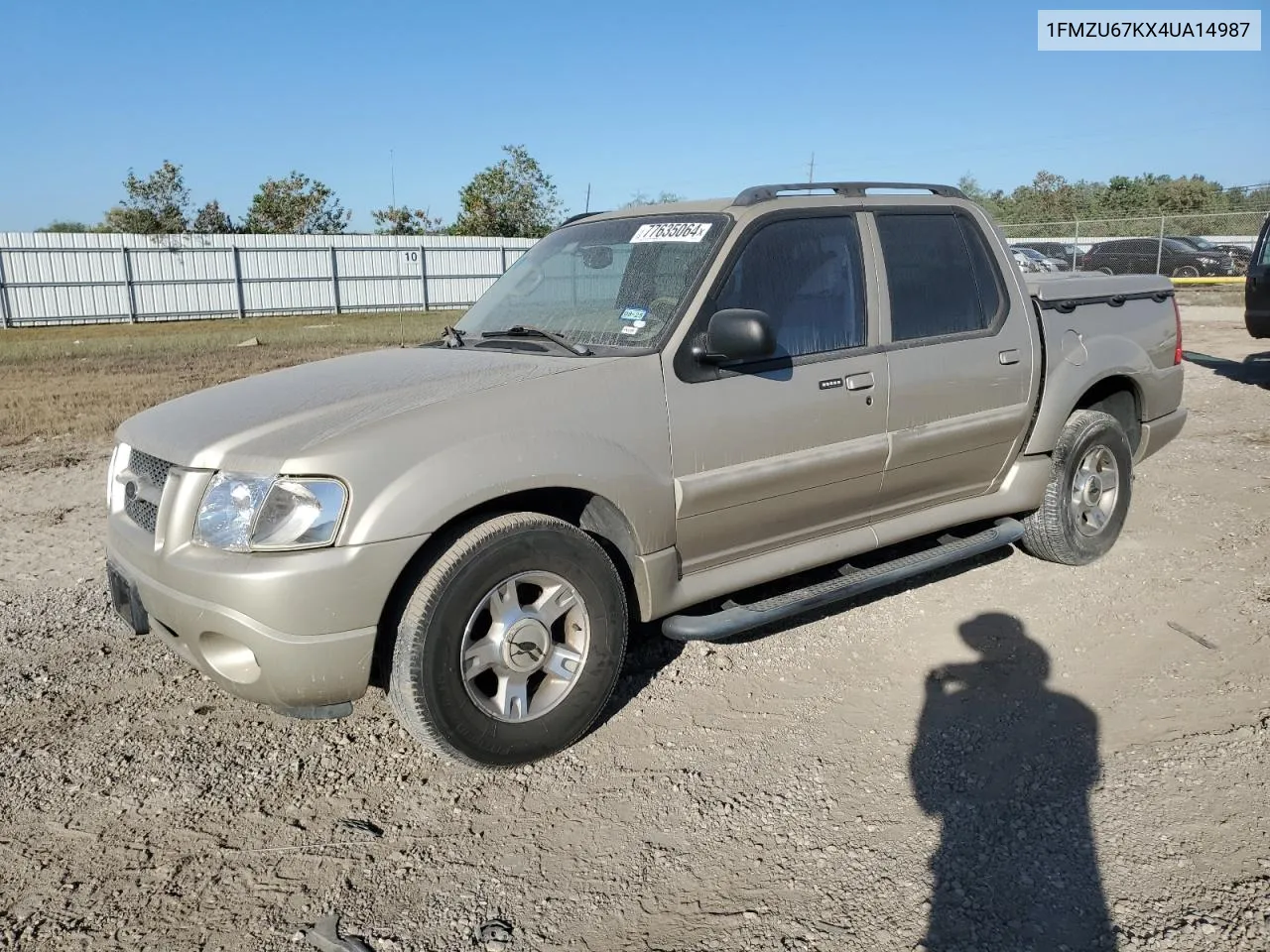 2004 Ford Explorer Sport Trac VIN: 1FMZU67KX4UA14987 Lot: 77635064