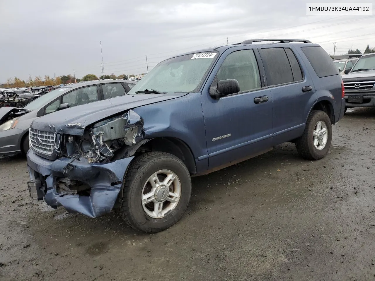 2004 Ford Explorer Xlt VIN: 1FMDU73K34UA44192 Lot: 77812724