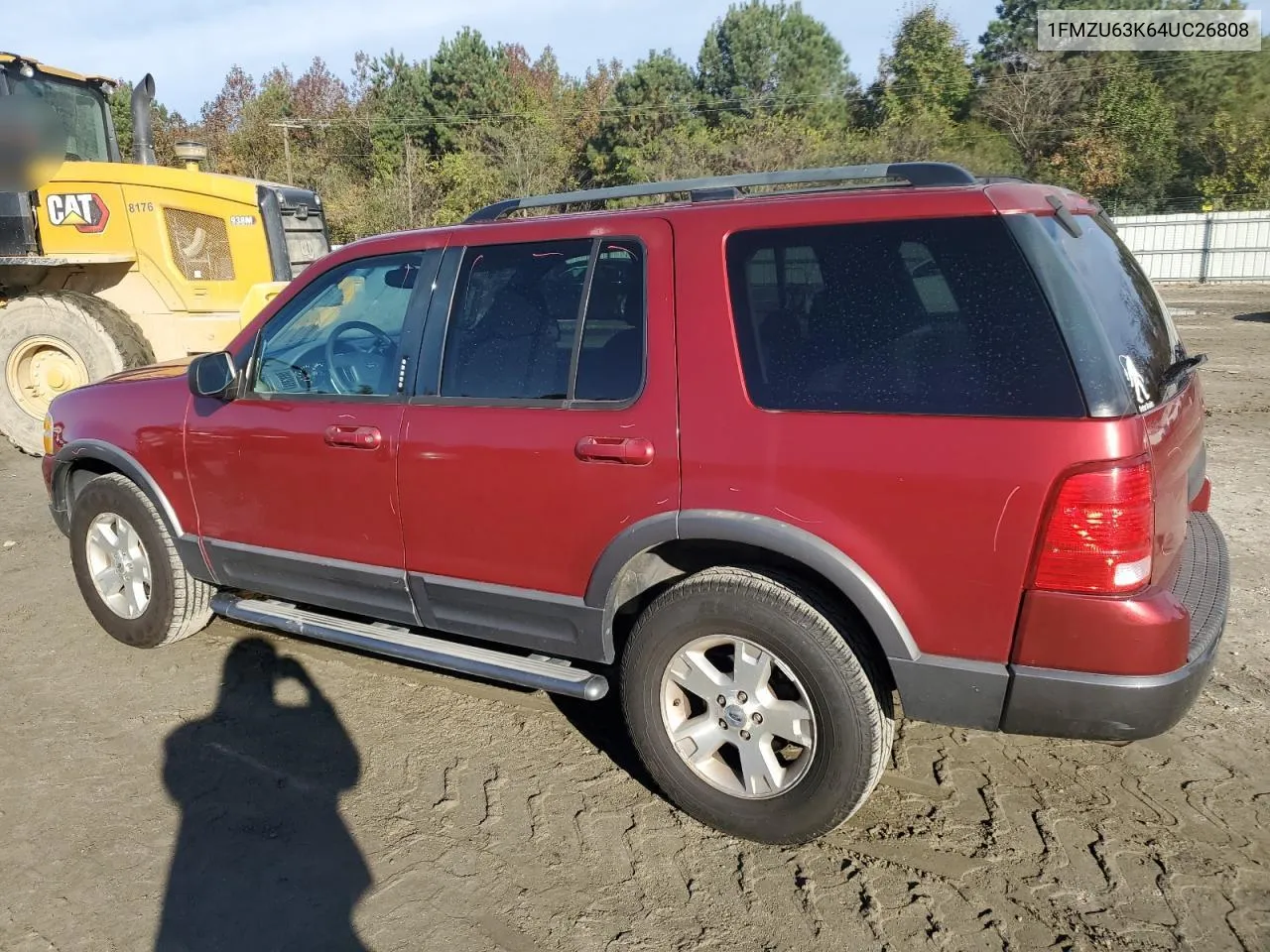 2004 Ford Explorer Xlt VIN: 1FMZU63K64UC26808 Lot: 80461874