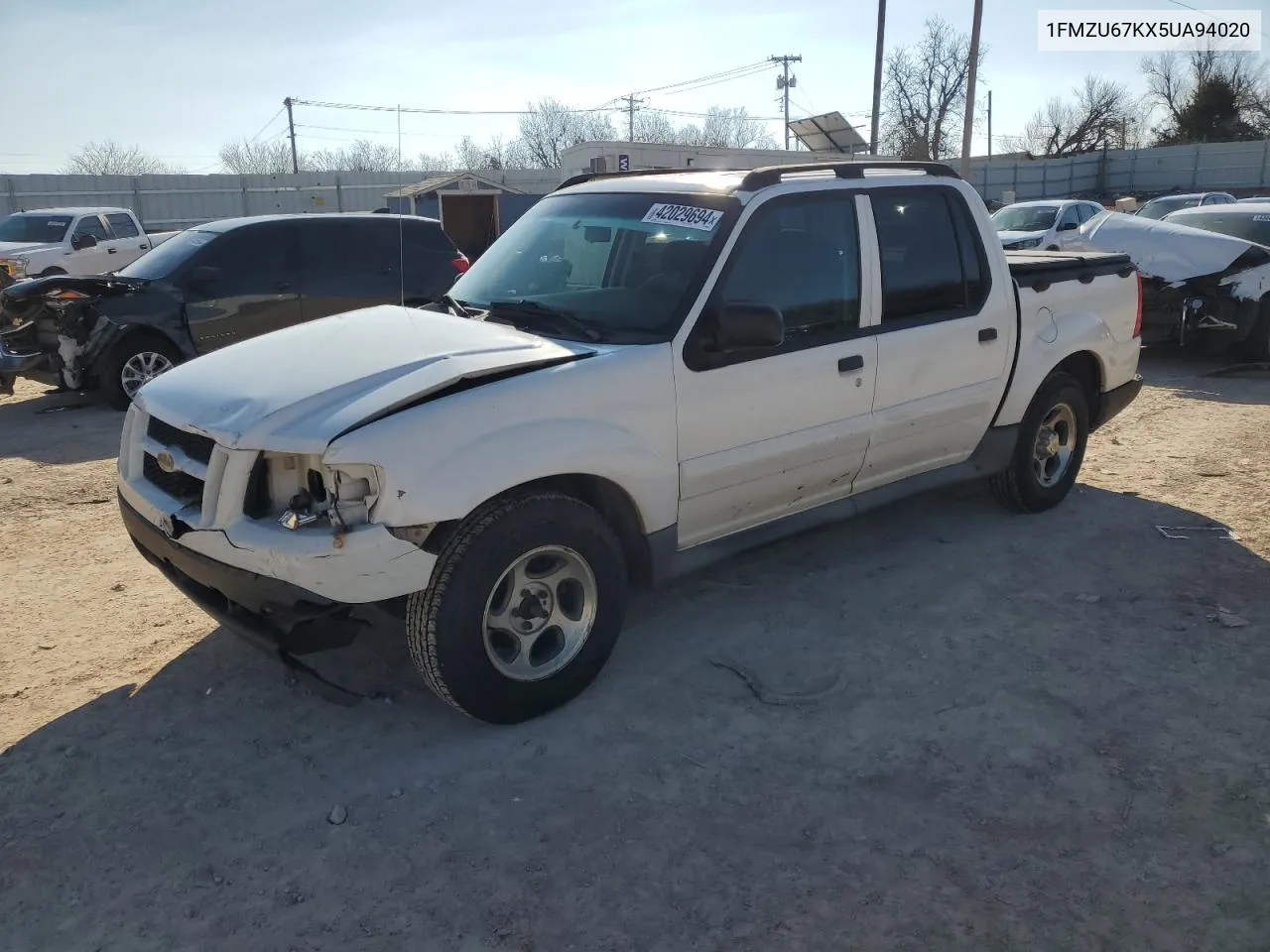 2005 Ford Explorer Sport Trac VIN: 1FMZU67KX5UA94020 Lot: 42029694