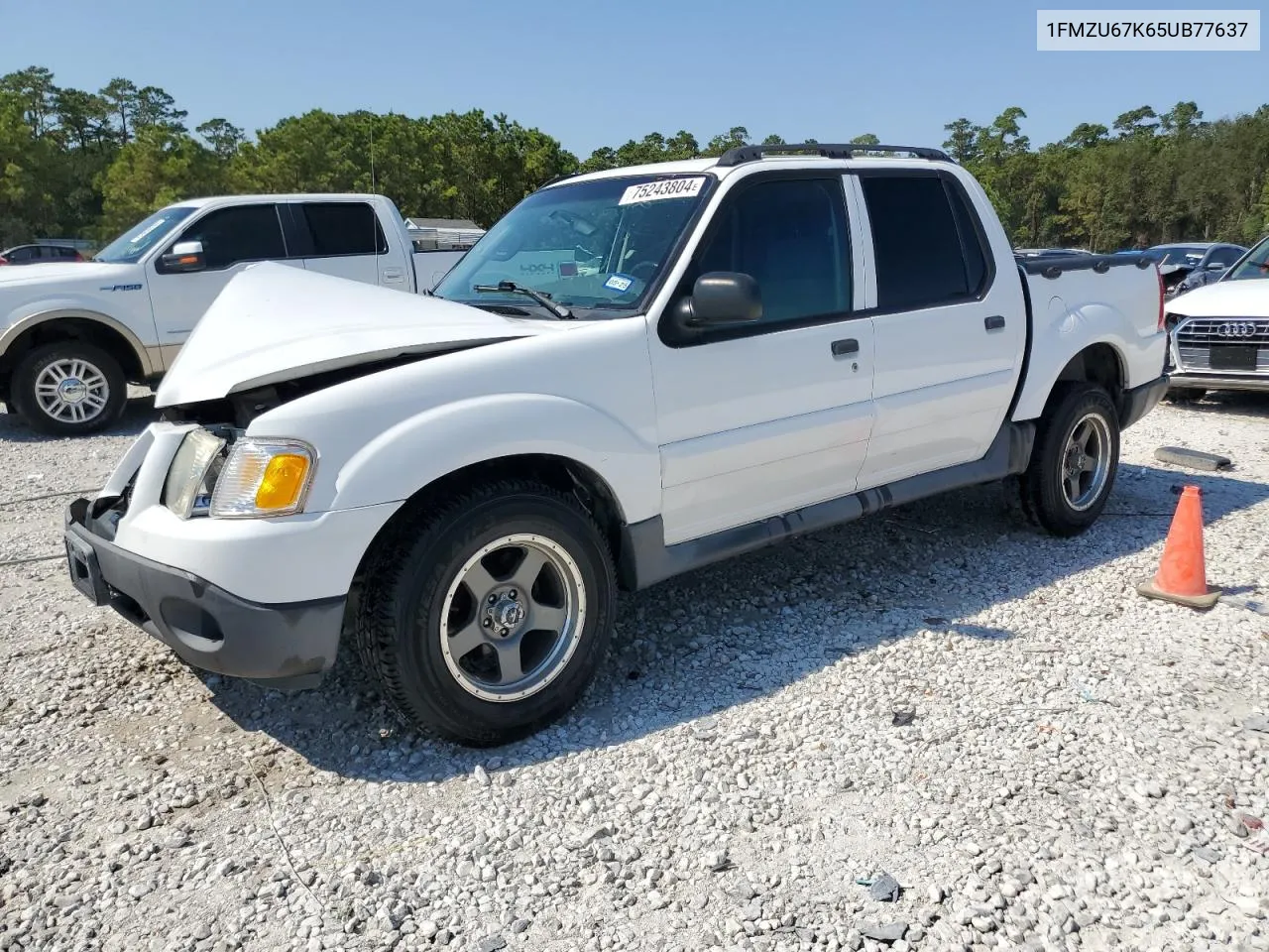 2005 Ford Explorer Sport Trac VIN: 1FMZU67K65UB77637 Lot: 75243804