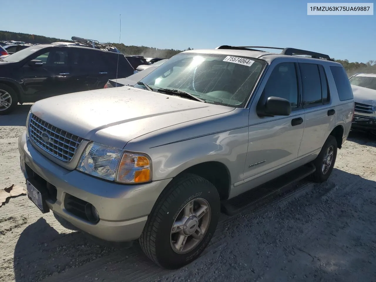 2005 Ford Explorer Xlt VIN: 1FMZU63K75UA69887 Lot: 75574064