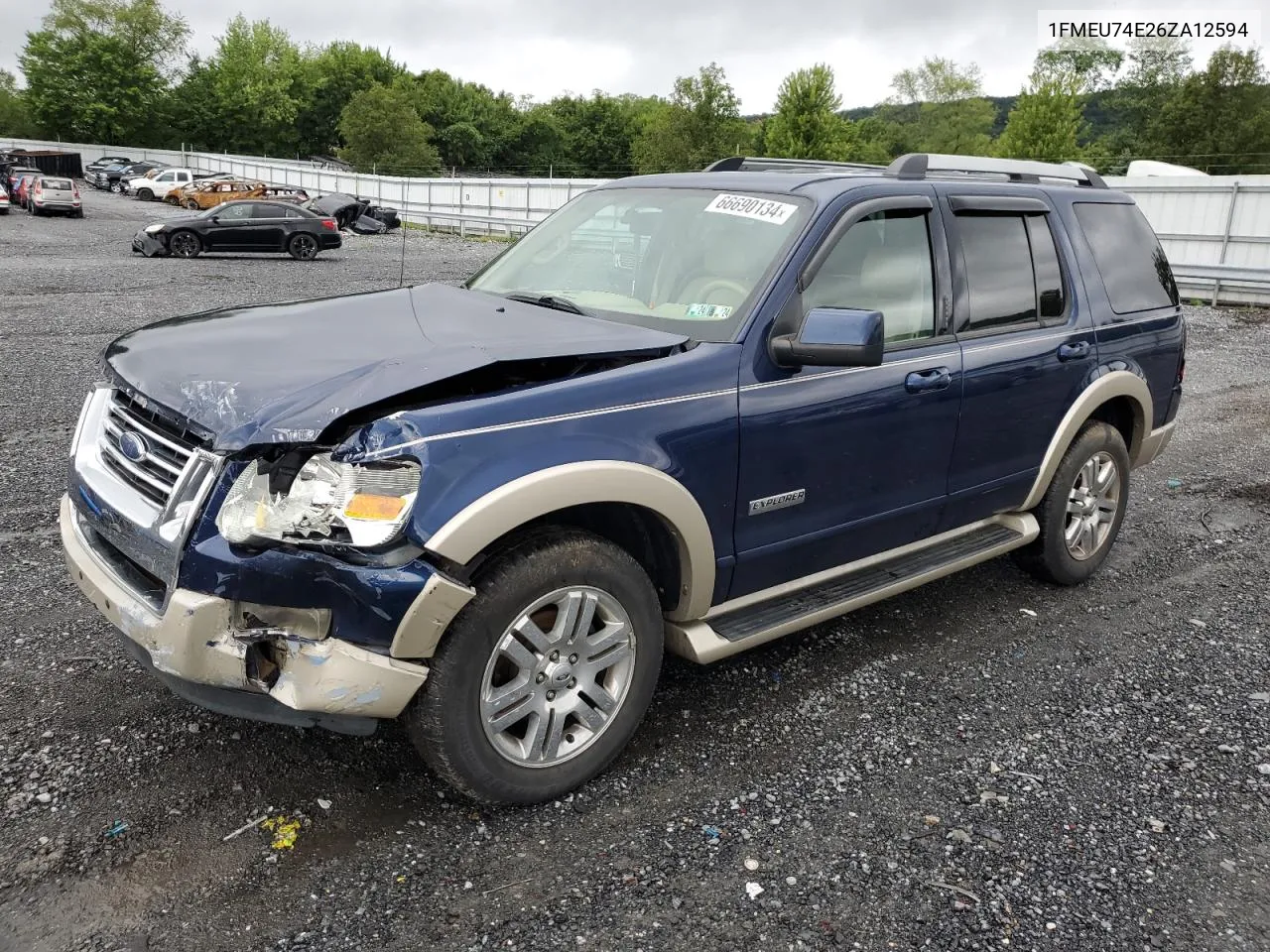 2006 Ford Explorer Eddie Bauer VIN: 1FMEU74E26ZA12594 Lot: 66690134