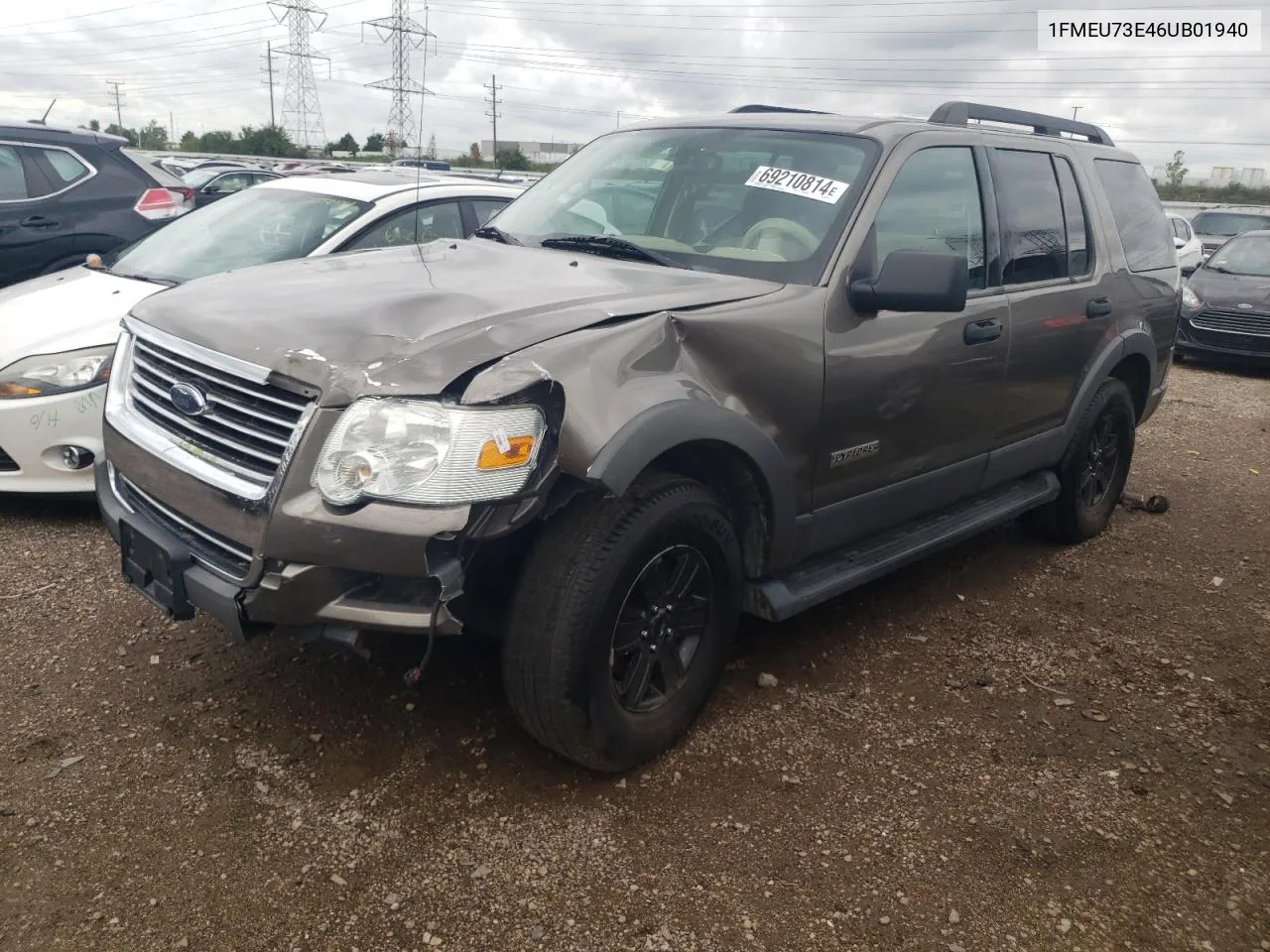 2006 Ford Explorer Xlt VIN: 1FMEU73E46UB01940 Lot: 69210814