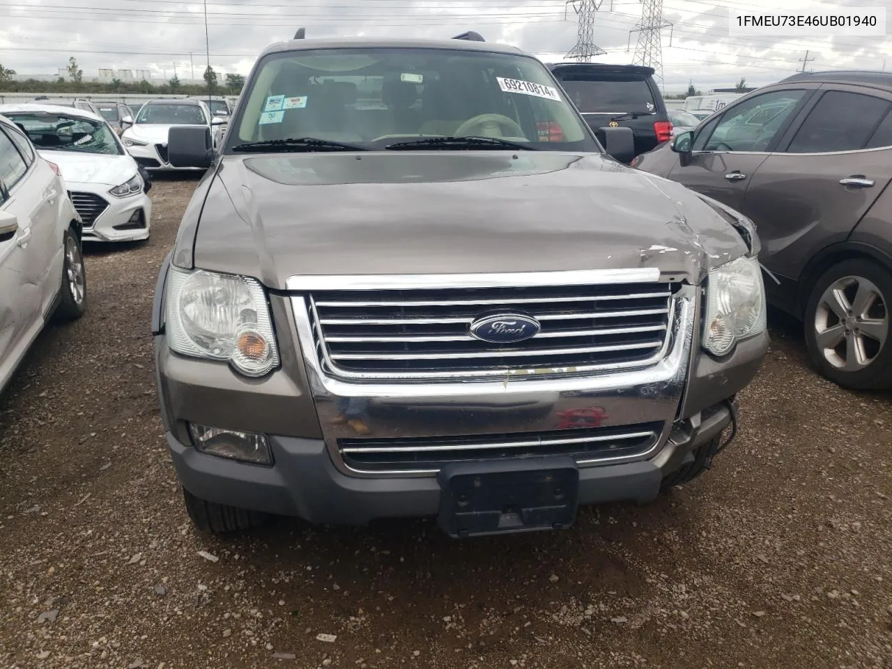 2006 Ford Explorer Xlt VIN: 1FMEU73E46UB01940 Lot: 69210814