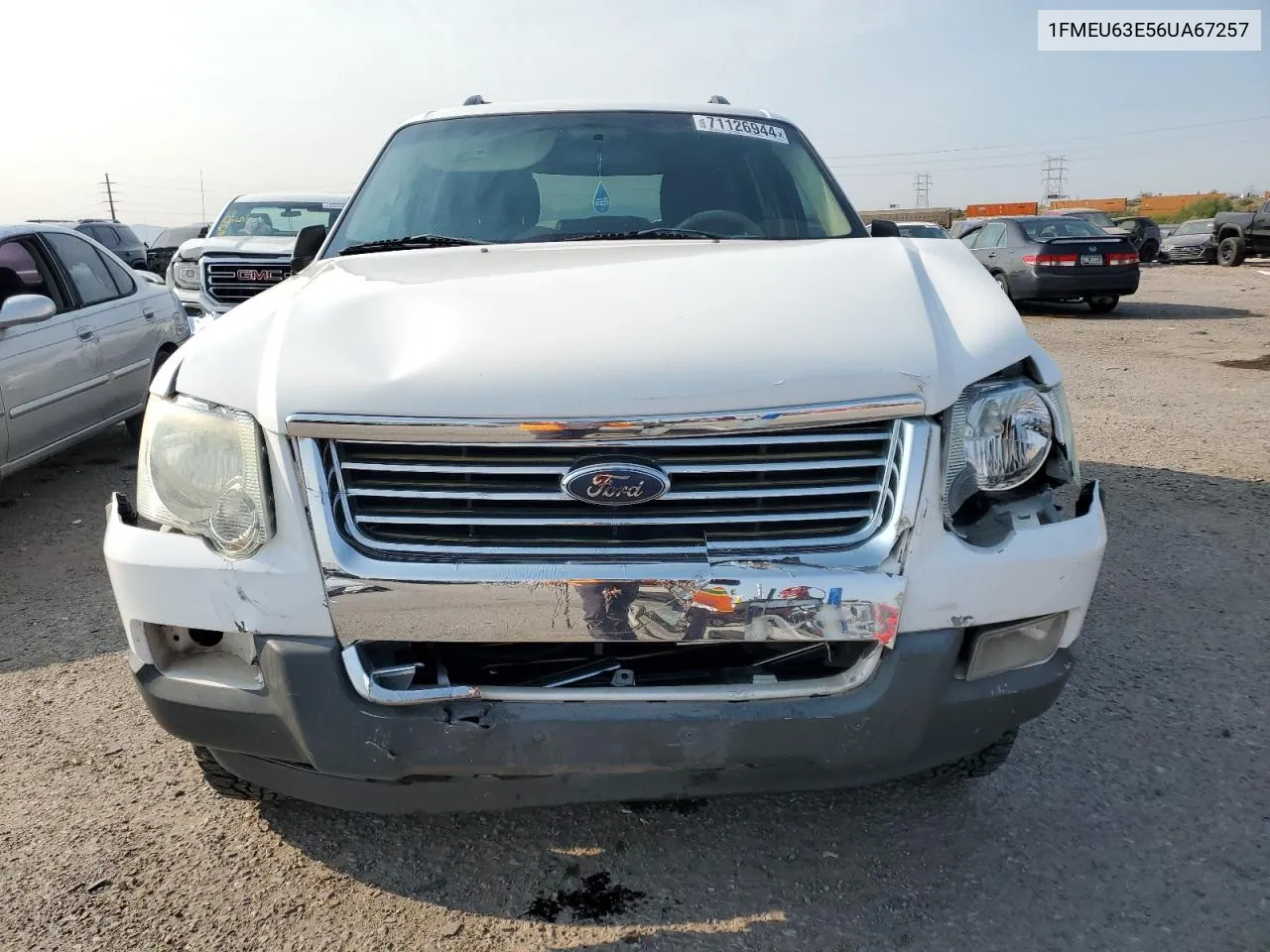 2006 Ford Explorer Xlt VIN: 1FMEU63E56UA67257 Lot: 71126944