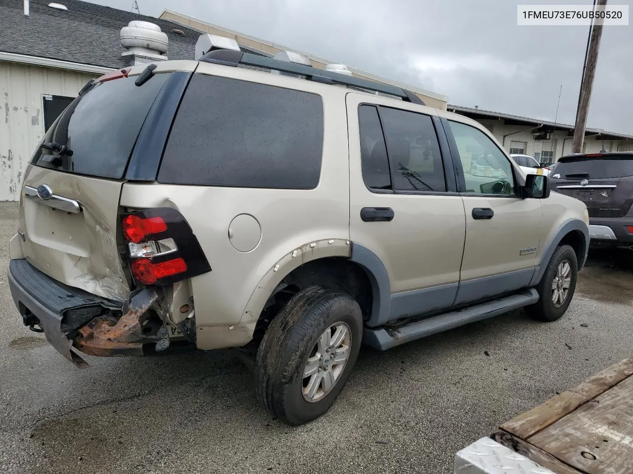 2006 Ford Explorer Xlt VIN: 1FMEU73E76UB50520 Lot: 72690094