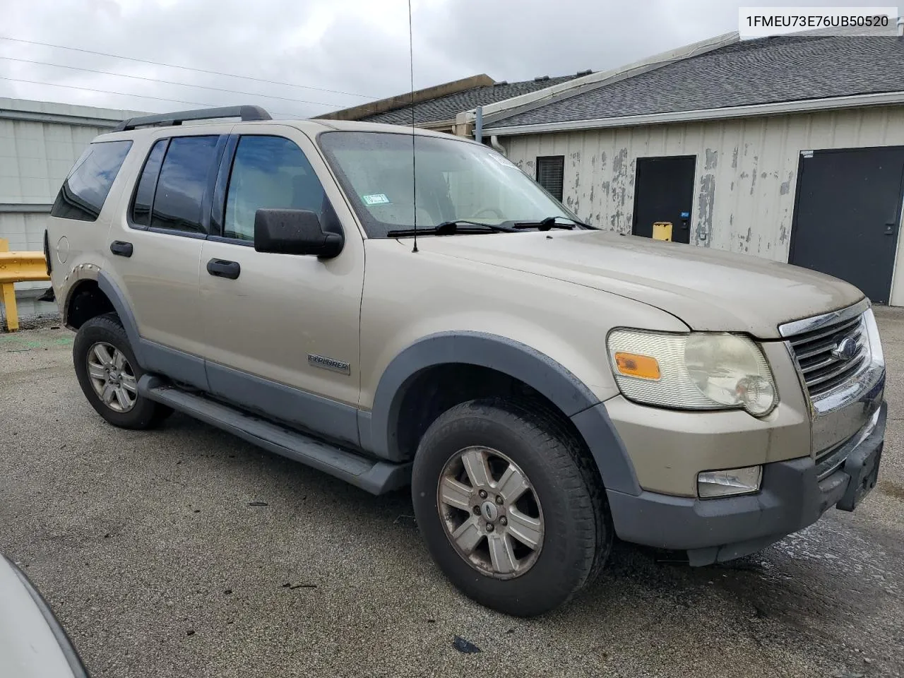 2006 Ford Explorer Xlt VIN: 1FMEU73E76UB50520 Lot: 72690094