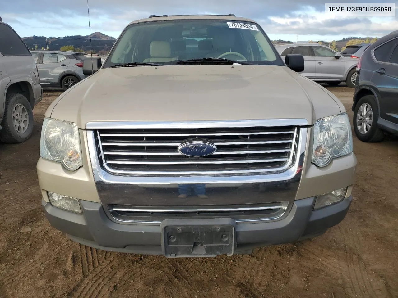 2006 Ford Explorer Xlt VIN: 1FMEU73E96UB59090 Lot: 75139354