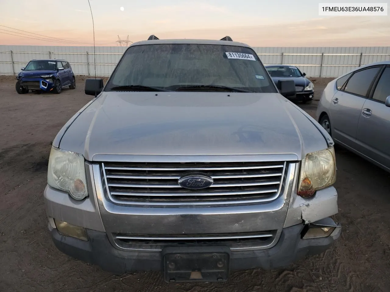 2006 Ford Explorer Xlt VIN: 1FMEU63E36UA48576 Lot: 81135664